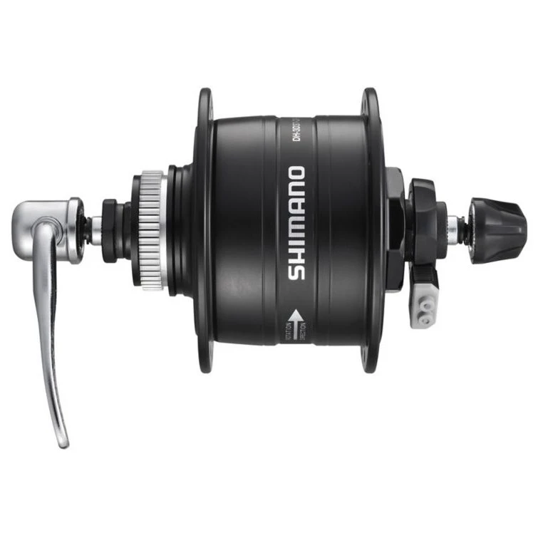 Shimano DH-3D37-QR Hub Dynamo - Centerlock - 9x100mm QR - Black 1 Shimano DH-3D37-QR Hub Dynamo - Centerlock - 9x100mm QR - Black