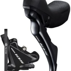 Schijfremset (voor) 2 Speed Shimano 105 R7020 / R7070 Flat Mount - Zwart