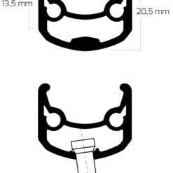 Achterwiel 26" / 559x19C Ryde Andra 30 Velg Met Shimano FH-M525 8/9/10 Speed Naaf Voor 6 Bouts Remschijf - Zwart -Elvedes shop 818006 4