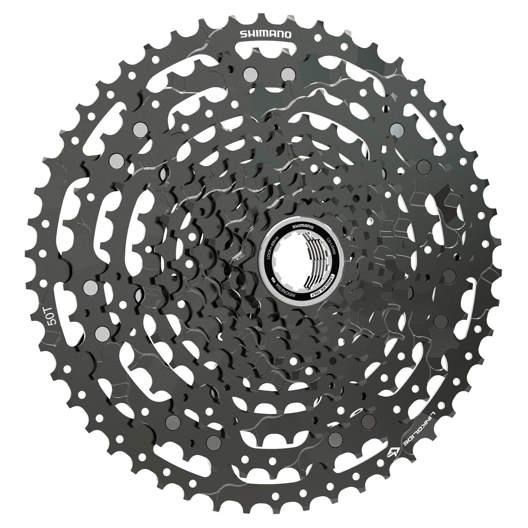 Shimano CS-LG400 Cassette - LinkGlide | 11-voudig - 11-50 Tanden 2 Shimano CS-LG400 Cassette - LinkGlide | 11-voudig - 11-50 Tanden - Afbeelding 2