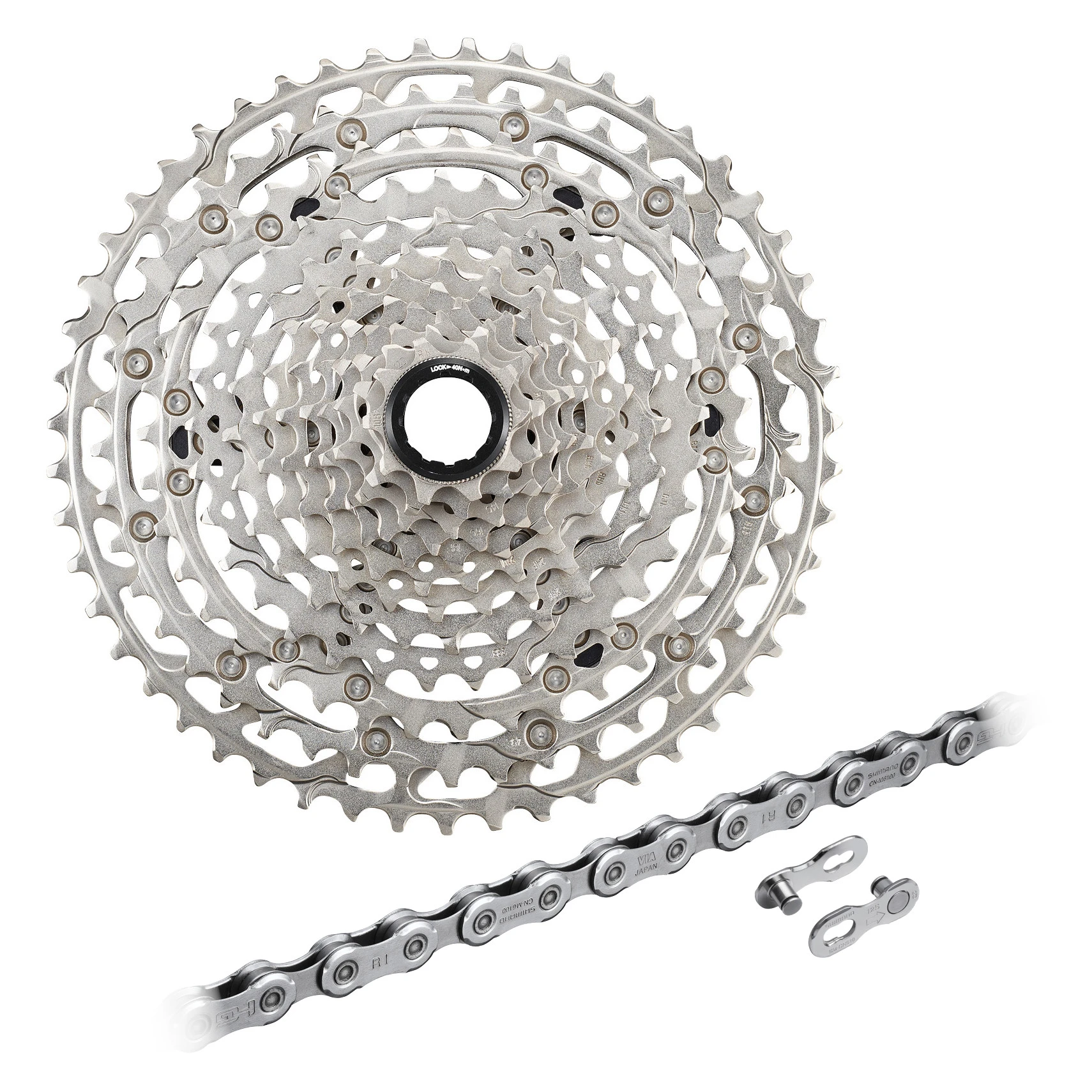 Shimano Deore 12-speed Wear & Tear Set - CS-M6100 Cassette + CN-M6100 Chain 1 Shimano Deore 12-speed Wear & Tear Set - CS-M6100 Cassette + CN-M6100 Chain